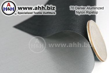 Aluminized 70 Denier Nylon Ripstop Fabric