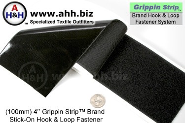 Grippin Strip™ Brand Hook and Loop Fastener Strip 100mm - similar to VELCRO®