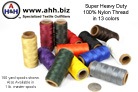 Heavy Duty Thread for sewing heavy duty fabrics and leather. Fits in standard sewing machines.