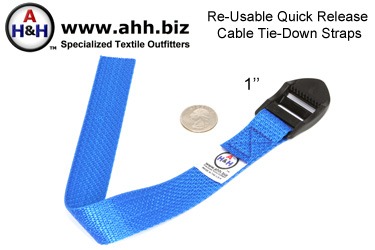 Re-Usable Quick Release Cable Tie-Down Straps