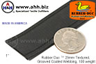 1_1/2'' Rubber Duc™ brand Rubber Coated Webbing Textured Grooved 100 weight