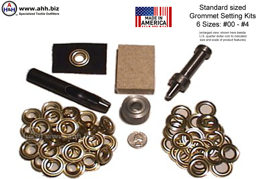 1/4 Inch Grommet Kit 200 Sets Grommets Eyelets with 3 Pieces Install Tool  Kit By BOOBEAUTY 