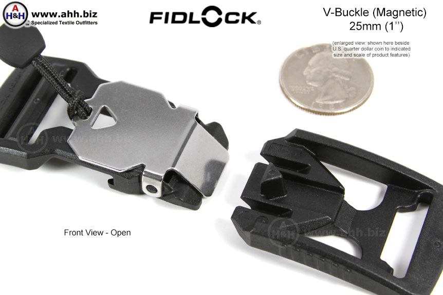 1 Fidlock V-Buckle Magnetic Techwear Belt Quick Release Gray / Large / Yes (Recommended)