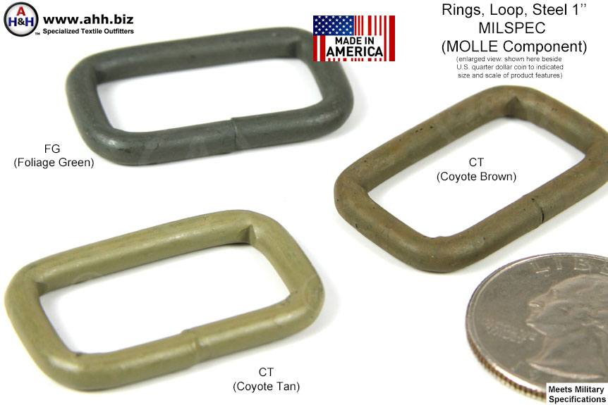 Brass Rectangular Ring Split Loop 16mm Leather Bag Strap Fastener Buck –  Metal Field Shop