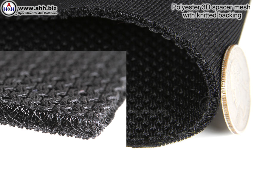 3mm* - GREY - 3D Spacer Hex Mesh - fabric - Cushioning & padding - 120cm  wide