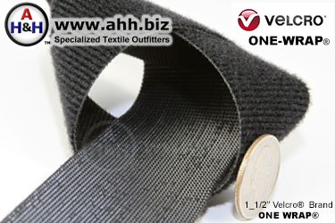 Velcro USA Inc. - Black One Wrap Strip,1 x 25 yd